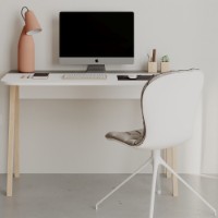 Masa de birou Showdeko Luton White/Retro Grey imaginea #2 — magazin online Desire.md