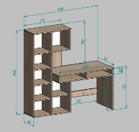 Письменный стол Yasen Лайт Oak Baroque Ristretto/Cashmere фото №3 — интернет-магазин Desire.md