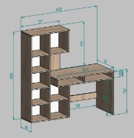 Masa de birou Yasen Лайт Oak Sonoma/Grey Graphite imaginea #3 — magazin online Desire.md