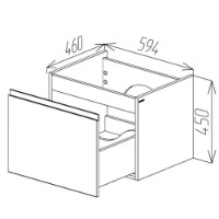 Dulap pentru lavoar Bayro Formal Allegro 600 (117655) imaginea #5 — magazin online Desire.md