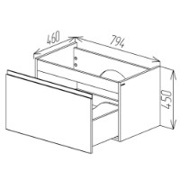 Dulap pentru lavoar Bayro Formal Allegro 800 (117657) imaginea #5 — magazin online Desire.md