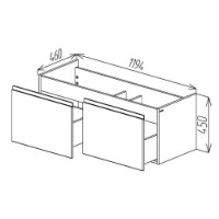 Dulap pentru lavoar Bayro Formal Auris 1200 (117659) imaginea #4 — magazin online Desire.md