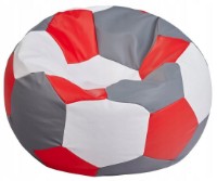 Fotoliu puf BeanBag Ares L Grey/Red/White