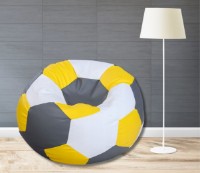 Fotoliu puf BeanBag Ares L Grey/White/Yellow imaginea #2 — magazin online Desire.md