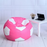 Fotoliu puf BeanBag Ares L Pink/White imaginea #2 — magazin online Desire.md