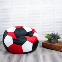 Fotoliu puf BeanBag Ares L Red/White/Black imaginea #2 — magazin online Desire.md