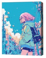 Картина по номерам Brushme Девочка из комикса (RBS54076FC) фото №1 — интернет-магазин Desire.md