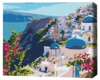 Картина по номерам Brushme Пейзаж Санторини (RBS51589FC) фото №1 — интернет-магазин Desire.md