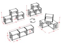 Raft de perete Magnusplus Qutus White imaginea #3 — magazin online Desire.md