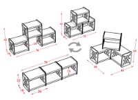 Raft de perete Magnusplus Qutus Anthracite imaginea #3 — magazin online Desire.md