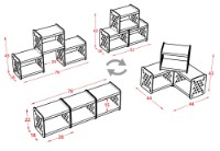 Raft de perete Magnusplus Qutus Sonoma imaginea #3 — magazin online Desire.md