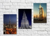 Картина ArtPoster Dubai skyscrapers at night (500022)