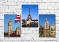 Картина ArtPoster London Paris Moscow (500014)