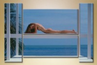 Картина ArtPoster Polyptych girl against the ocean (1529781)