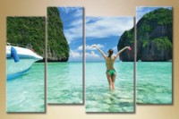 Картина ArtPoster Polyptych Girl on the beach (1529775)