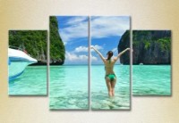 Картина ArtPoster Polyptych Girl on the Island of Saipan 01 (2223392)