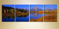 Картина ArtPoster Polyptych mountains, autumn, pond (1409558)