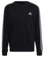Hanorac pentru bărbați Adidas Essentials 3 Stripes French Terry Black/White, s.M (GK9078)