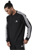 Hanorac pentru bărbați Adidas Essentials 3 Stripes French Terry Black/White, s.M (GK9078) imaginea #2 — magazin online Desire.md