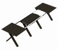 Обеденный стол Deco Madrid 160/360x100x79H Black Top+Black Legs фото №3 — интернет-магазин Desire.md