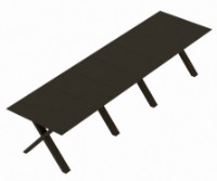 Обеденный стол Deco Madrid 160/360x100x79H Black Top+Black Legs фото №4 — интернет-магазин Desire.md