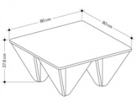 Măsuţă cafea Showdeko Diamond Oak Sonoma/White imaginea #4 — magazin online Desire.md