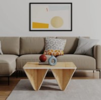 Măsuţă cafea Showdeko Diamond Oak Sonoma/White imaginea #2 — magazin online Desire.md