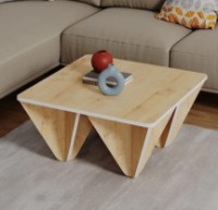 Măsuţă cafea Showdeko Diamond Oak Sonoma/White imaginea #3 — magazin online Desire.md