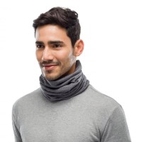 Headwear multifuncțional Buff Merino Midweight Neckwear Light Grey Melange imaginea #2 — magazin online Desire.md