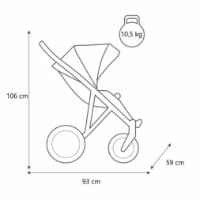 Carucior Kunert 2in1 Mata Black 10C imaginea #4 — magazin online Desire.md