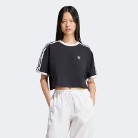 Tricou de dame Adidas 3S Loose Crop T Black, s.XS imaginea #2 — magazin online Desire.md