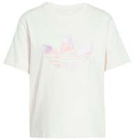 Tricou de dame Adidas Camo Crop Tee Cream White/Clear Pink/Glow Pink, s.XS