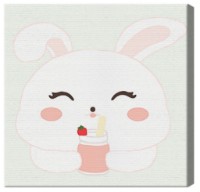 Tablou pe numere Art Gallery Premium 20x20cm Iepuraș fericit (BX3023)