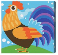 Tablou pe numere Art Gallery Premium 20x20cm Петух (B113)