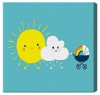 Tablou pe numere Art Gallery Premium 20x20cm Nașterea unui curcubeu (BX2142)