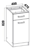 Bucatarie modulara Yasen Саманта 40x82 1Я1Д White/Oak Kraft White imaginea #4 — magazin online Desire.md