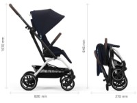 Carucior Cybex Eezy S Twist +2 Dark Blue (524000103) imaginea #3 — magazin online Desire.md