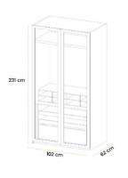Шкаф Dizayno Home Defne 100 (084456) фото №3 — интернет-магазин Desire.md