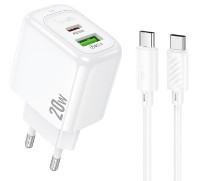 Încărcător Hoco CS54A Surplus Type-C to Type-C White