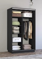 Dulap cu uşi glisante Mobildor-Lux Fox Chipboard/Mirror 160x230 Anthracite (fox6458) imaginea #2 — magazin online Desire.md