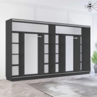 Шкаф-купе Mobildor-Lux Fox Chipboard/Mirror 380x200 Anthracite (fox7015) фото №2 — интернет-магазин Desire.md