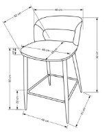 Scaun de bar Halmar H114 Grey imaginea #4 — magazin online Desire.md