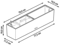 Ghiveci Lechuza Balconera Stone 80 Quartz White imaginea #2 — magazin online Desire.md