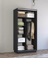 Dulap cu uşi glisante Mobildor-Lux Fox Mirror 100x230 Anthracite (fox6234) imaginea #2 — magazin online Desire.md