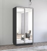 Dulap cu uşi glisante Mobildor-Lux Fox Mirror 110x200 Anthracite (fox6295) imaginea #1 — magazin online Desire.md