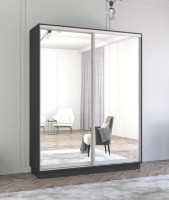 Dulap cu uşi glisante Mobildor-Lux Fox Mirror 150x200 Anthracite (fox5573) imaginea #1 — magazin online Desire.md