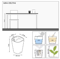 Ghiveci Lechuza Mini Deltini Premium Shiny Taupe imaginea #2 — magazin online Desire.md