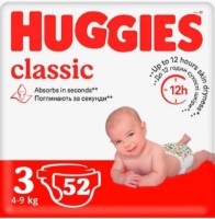 Подгузники Huggies Classic Jumbo 3/4-9kg 52pcs