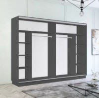 Шкаф-купе Mobildor-Lux Fox Mirror 310x200 Anthracite (fox7296) фото №2 — интернет-магазин Desire.md