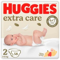 Подгузники Huggies Extra Care Jumbo 2/3-6kg 58pcs фото №1 — интернет-магазин Desire.md